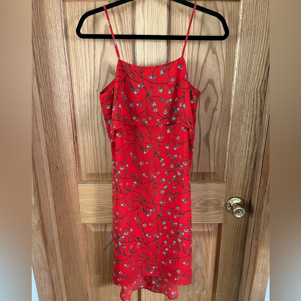 Tabitha Red Floral Midi Dress